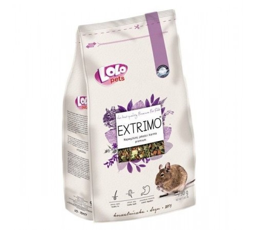 Lolopets EXTRIMO повнораційний корм для шиншил 750гр., LO-70167