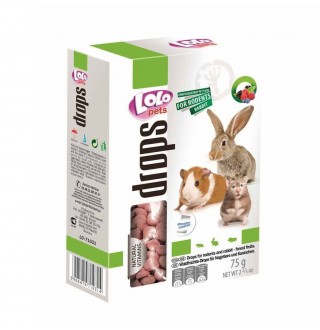 Lolopets дропси овочеві для гризунів 75гр LO-71032