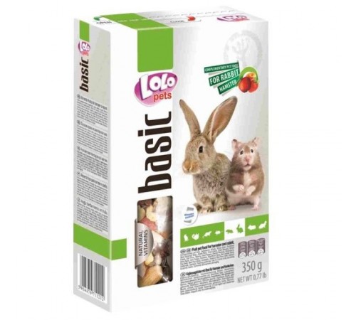 Lolopets овоче-фруктовий корм для хом'яка і кролика 340гр., LO-71124