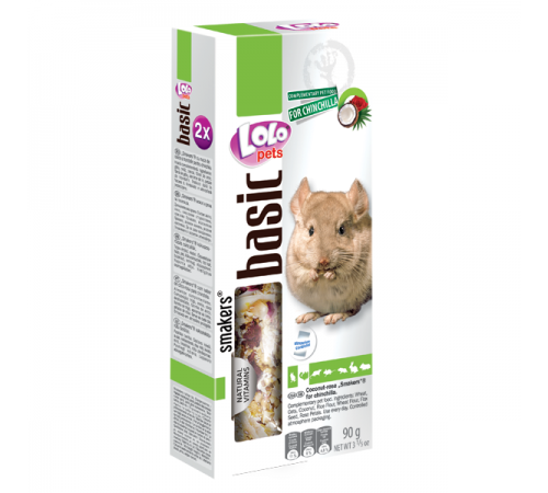 Lolopets Smakers з кокосом та пелюстками троянд для ШИНШИЛ 90гр. LO-71605