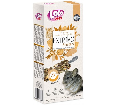 Lolopets Smakers® Extrimo для шиншил 100гр., LO-71667