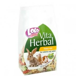 Lolopets Herbal - MIX пластівці для гризунів 150гр LO-74119