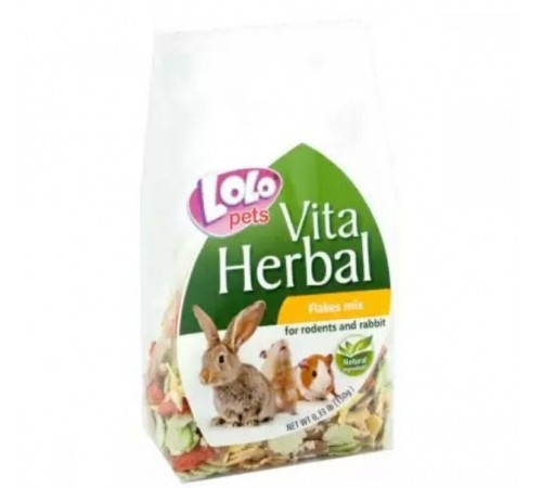 Lolopets Herbal - MIX пластівці для гризунів 150гр LO-74119