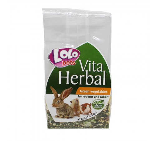Lolopets Herbal - зелені овочі для гризунів 150гр LO-74120