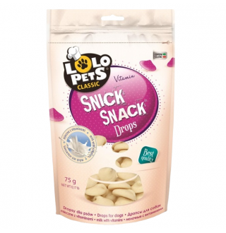 Lolopets дропси молочні з вітаминами для собак 75гр., LO-81000