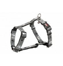 Trixie Silver Reflective - світловідбиваюча нейлонова шлея з лапками для собак, XS-S/30-40см