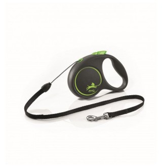 TRIXIE FlexiBLACK DESIGN,S: (5м/до 12кг),зелений TX-12254