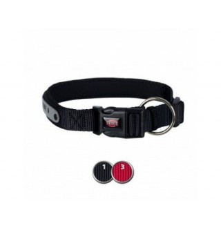 TRIXIE Нашийник Premium з неопренов.підкладкою, M–L: 42–48см/20мм, чорний/графіт TX-1988401