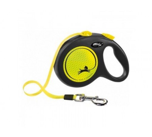 TRIXIE FlexiNew NEON, S (5м/до 15кг)жовтий неон TX-209311