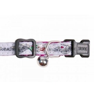 TRIXIE Нашийник для котівFaithfully(нейлон)22-36см,білий з рис. TX-41906