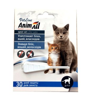 AnimAll VetLine спот-он для котів 4 - 8 кг (1,0мл)