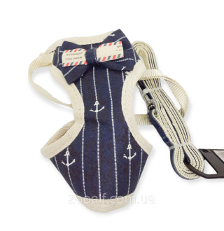 AnimAll Поводок+шлея костюм з бантиком 10мм х 1200мм, HJ-LH2016