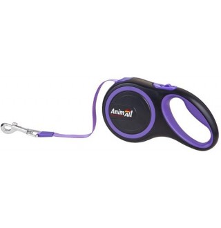 AnimAll Рулетка-поводок до 25кг/5 метрів М Фіолетово-чорний