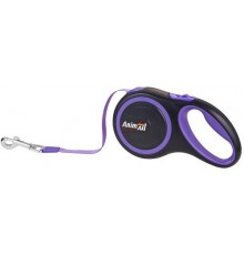 AnimAll Рулетка-поводок до 50кг/5 метрів L Фіолетово-чорний