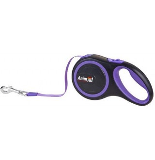 AnimAll Рулетка-поводок до 50кг/5 метрів L Фіолетово-чорний