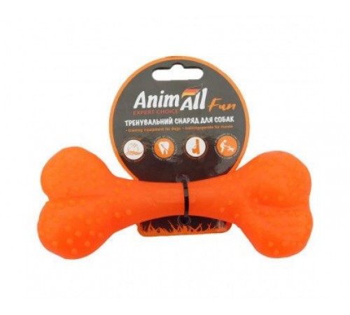 AnimAll Fun Кістка 12 см помаранчева 88112