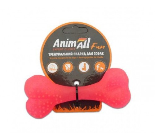 AnimAll Fun Кістка 12 см коралова 88113