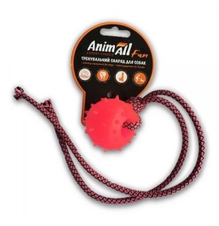 AnimAll Fun Куля з канатом 4 см коралова