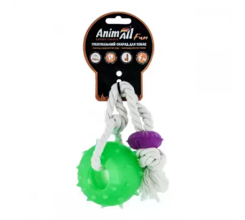 AnimAll Fun Куля з канатом 8 см зелена 88185