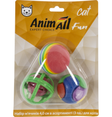 AnimAll Fun Набір м'ячиків в асорт. (3 шт) для котів VP064