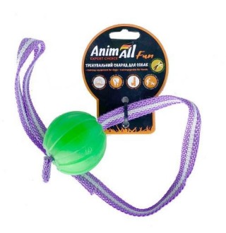 AnimAll Fun М'яч тренінг зі шлейкою 6 см зелений