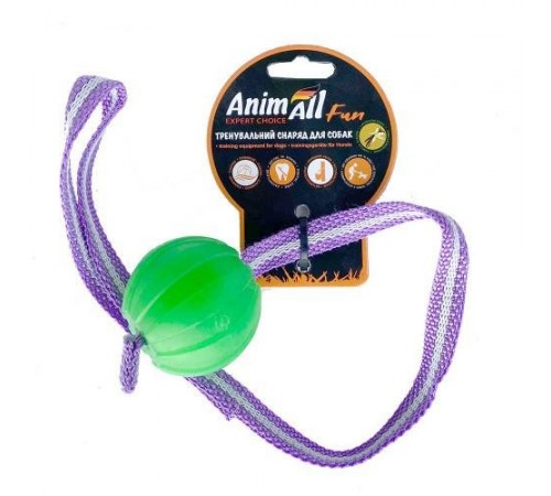 AnimAll Fun М'яч тренінг зі шлейкою 6 см зелений