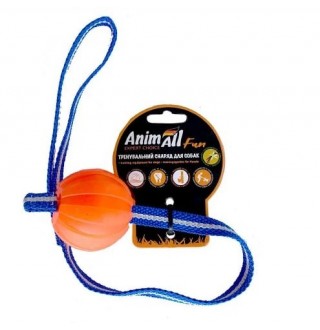 AnimAll Fun М'яч тренінг зі шлейкою 6 см помаранчевий