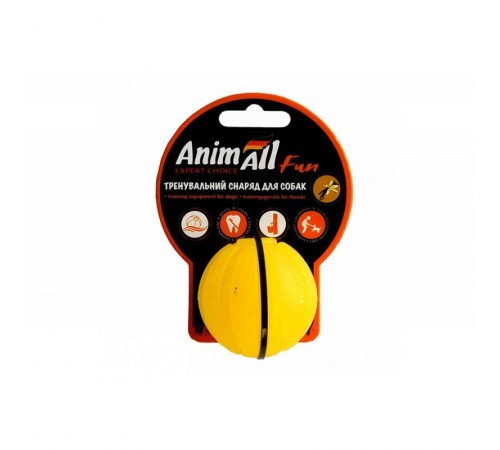 AnimAll Fun м'яч тренувальний 5 см жовтий