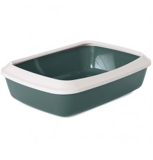 Savic IRIZ NORDIC 50 туалет з бортиком для котів, сіро-зелений, 50х37х13 см (0264 0WMG)