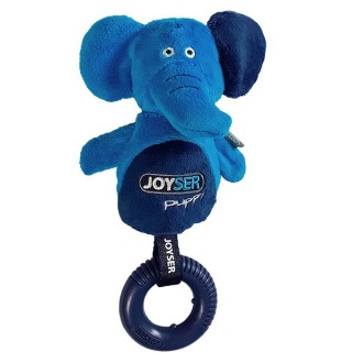 JOYSER Puppy СЛОН З КІЛЬЦЕМ (Elephant with Ring) іграшка для цуценят, синій, S/M, 21 см (07035)