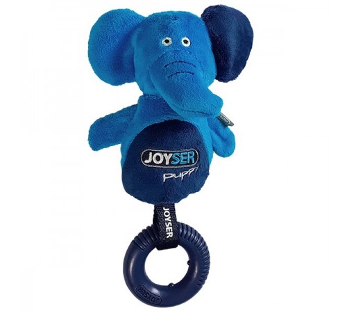 JOYSER Puppy СЛОН З КІЛЬЦЕМ (Elephant with Ring) іграшка для цуценят, синій, S/M, 21 см (07035)