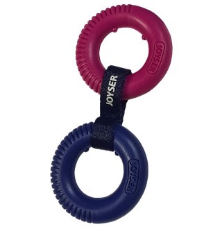 JOYSER Puppy 2 КІЛЬЦЯ (2 Rings) іграшка для цуценят, TPR, синій, S, 14 см (07067)