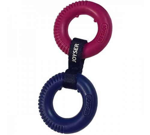 JOYSER Puppy 2 КІЛЬЦЯ (2 Rings) іграшка для цуценят, TPR, синій, S, 14 см (07067)