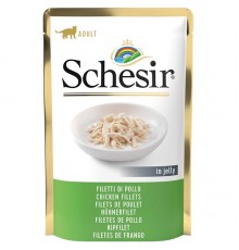 Schesir ФІЛЕ КУРКИ (Chicken Fillet) в желе консерви для котів, пауч, 85 г, (C562) (171023х20шт)