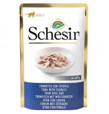 Schesir ТУНЕЦЬ З ОКУНЕМ (Tuna Seabass) в желе консерви для котів, пауч, 85 г, (C565) (171054х20шт)