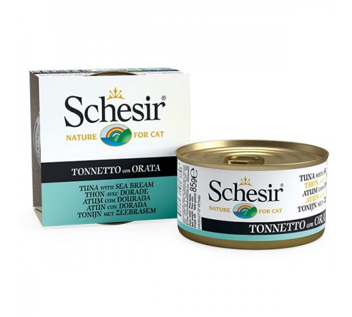 Schesir ТУНЕЦЬ ДОРАДA(Tuna Dorada) в желе консерви для котів, банка, 85 г,(C274) (172747х14шт)