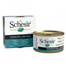Schesir ТУНЕЦЬ ЖОВТОХВІСТ (Tuna Yellow Tail)в желе консерви для котів, банка,85 г,(C278) (172785х14шт)