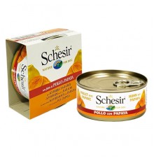 Schesir КУРКА З ПАПАЙЄЮ (Chicken Papaya) консерви для собак, банка, 150 г, (C370) (613707х10шт)