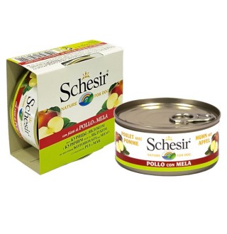 Schesir КУРКА З ЯБЛУКОМ (Chicken Аpple) консерви для собак, банка, 150 г, (C372) (613721х10шт)