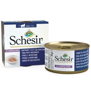 Schesir ТУНЕЦЬ З АНЧОУСАМИ І РИСОМ (TunaWhitebaitRice) консерви для кішок банка 85г C177 (750525х14шт)