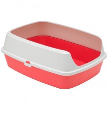 Moderna МЕРІЛУ туалет з бортиком для котів, 50,2х38,4х16,1 см, кораловий AA50371