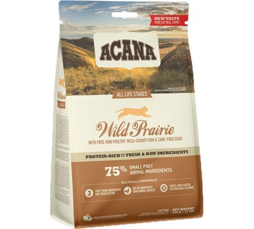 Acana Wild Prairie Cat - сухий корм з куркою і рибою для кошенят і кішок, 1,8кг