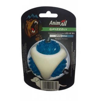AnimAll GrizZzly Іграшка світлова LED-м'яч біло-синій 9819