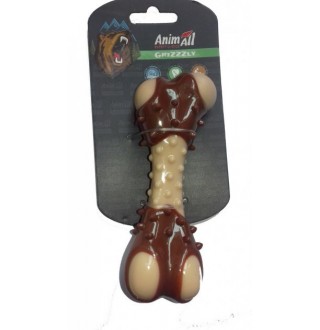 AGrizZzly Іграшка кістка з ароматом м'яса S, beige/brown 9833