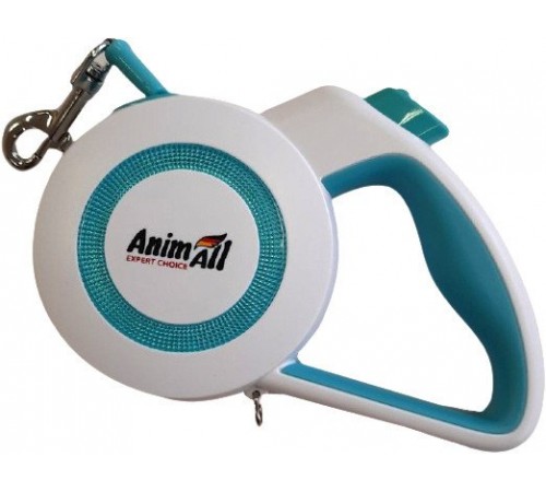 AnimAll Рулетка-поводок REFLECTOR до 15кг/3метра S Блакитний-білий MS7110-3M