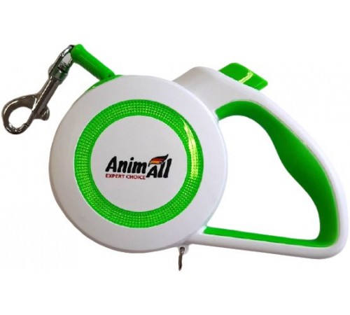 AnimAll Рулетка-поводок REFLECTOR до 15кг/3метра S Салатовий-білий MS7110-3M