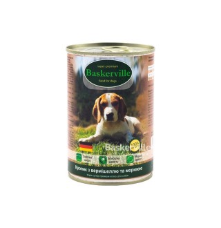Baskerville Консерви для собак. Кролик з лапшою та морковою (400г)