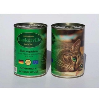 Baskerville Корм для котів Оленина з м'ясом курки (400г)