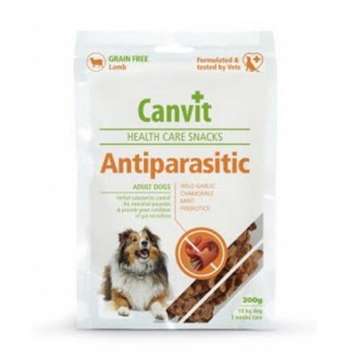 Canvit Antiparasitic - напіввологі ласощі для профілактики проблем з кишковим трактом у собак з чутливим травленням 200г