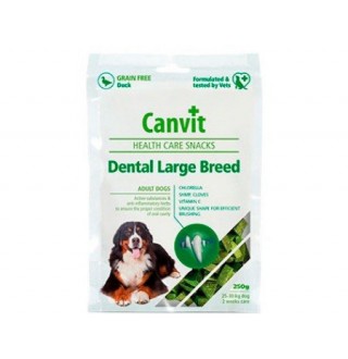 Canvit Dental Large Breed - напіввологі ласощі для догляду за зубами дорослих собак великих порід 250г